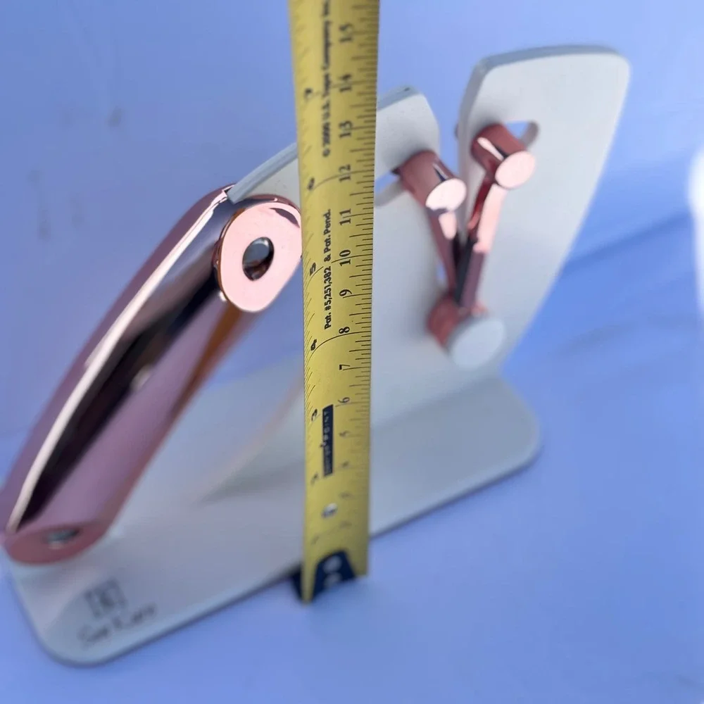 Sen Kuro Auto-Adjust Knife Sharpener Rose Gold White Manual 2-in-1‎ Honing Tool